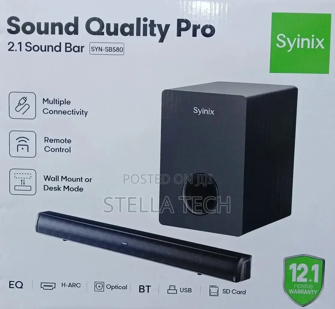 Syinix Soundbar Model Syn-580 Bluetooth Usb/Sd Card Slot