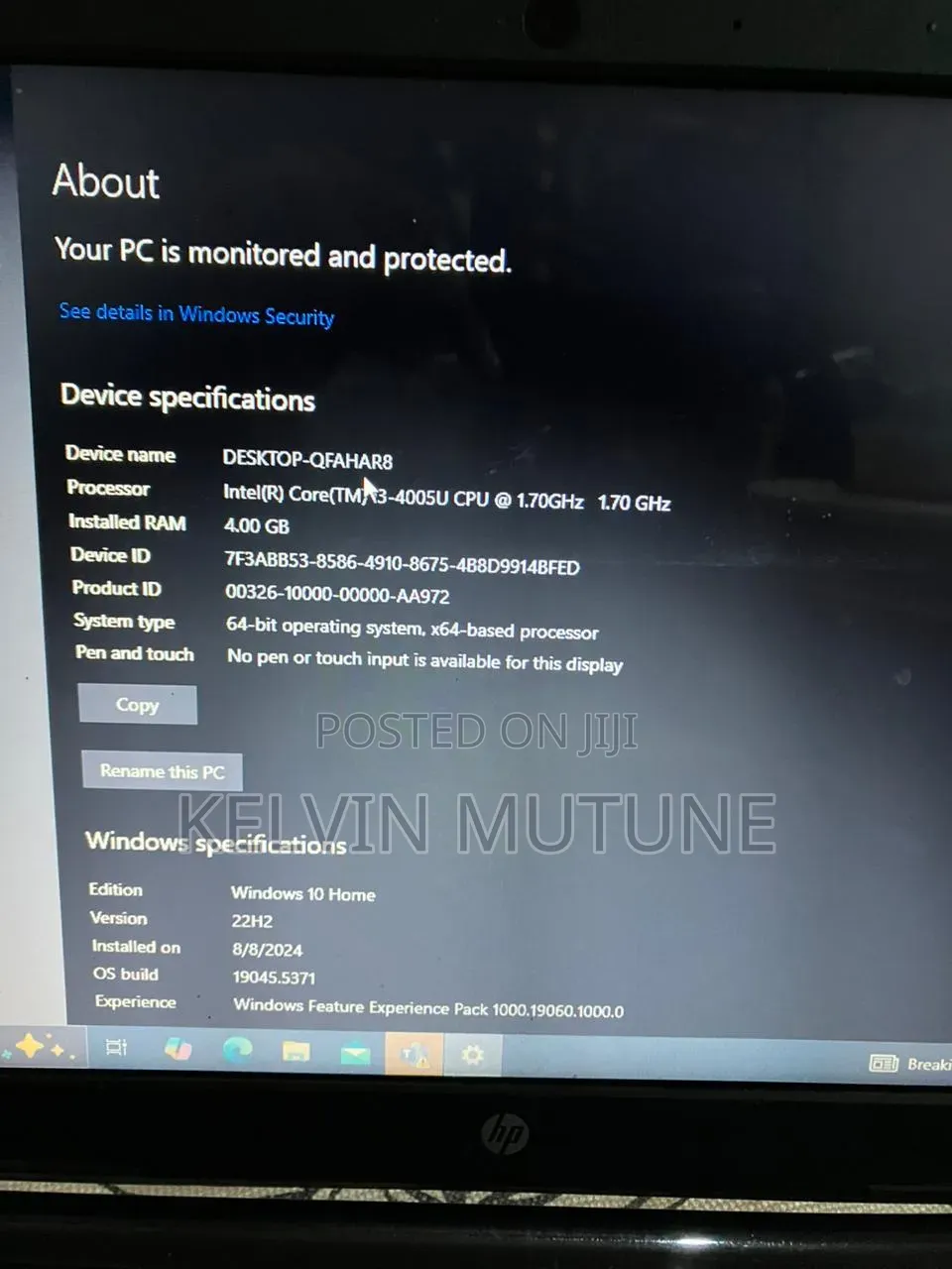 Laptop HP 14-dq1025cl 4GB Intel Core i3 HDD 512GB