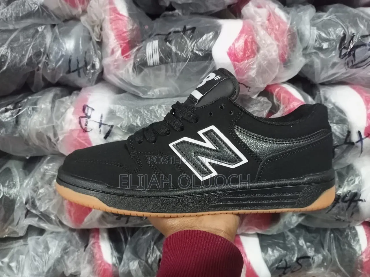 Black and White New Balance Numeric 480 Skate With a Gum Rubber Sole