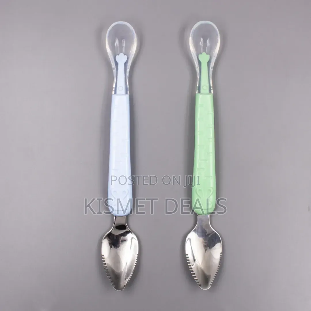 Dual Head Baby Feeding Spoon KSH 100 Each, Stainless Steel End