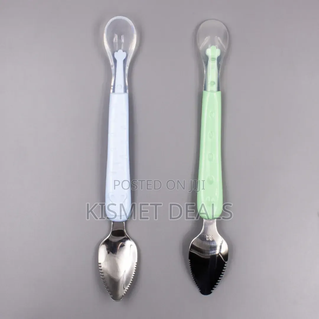 Dual Head Baby Feeding Spoon KSH 100 Each, Stainless Steel End