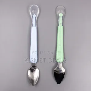 Dual Head Baby Feeding Spoon KSH 100 Each, Stainless Steel End