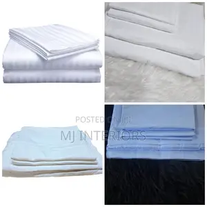 Classic White Striped Bdsheetssets – Soft Durable Cottonbe
