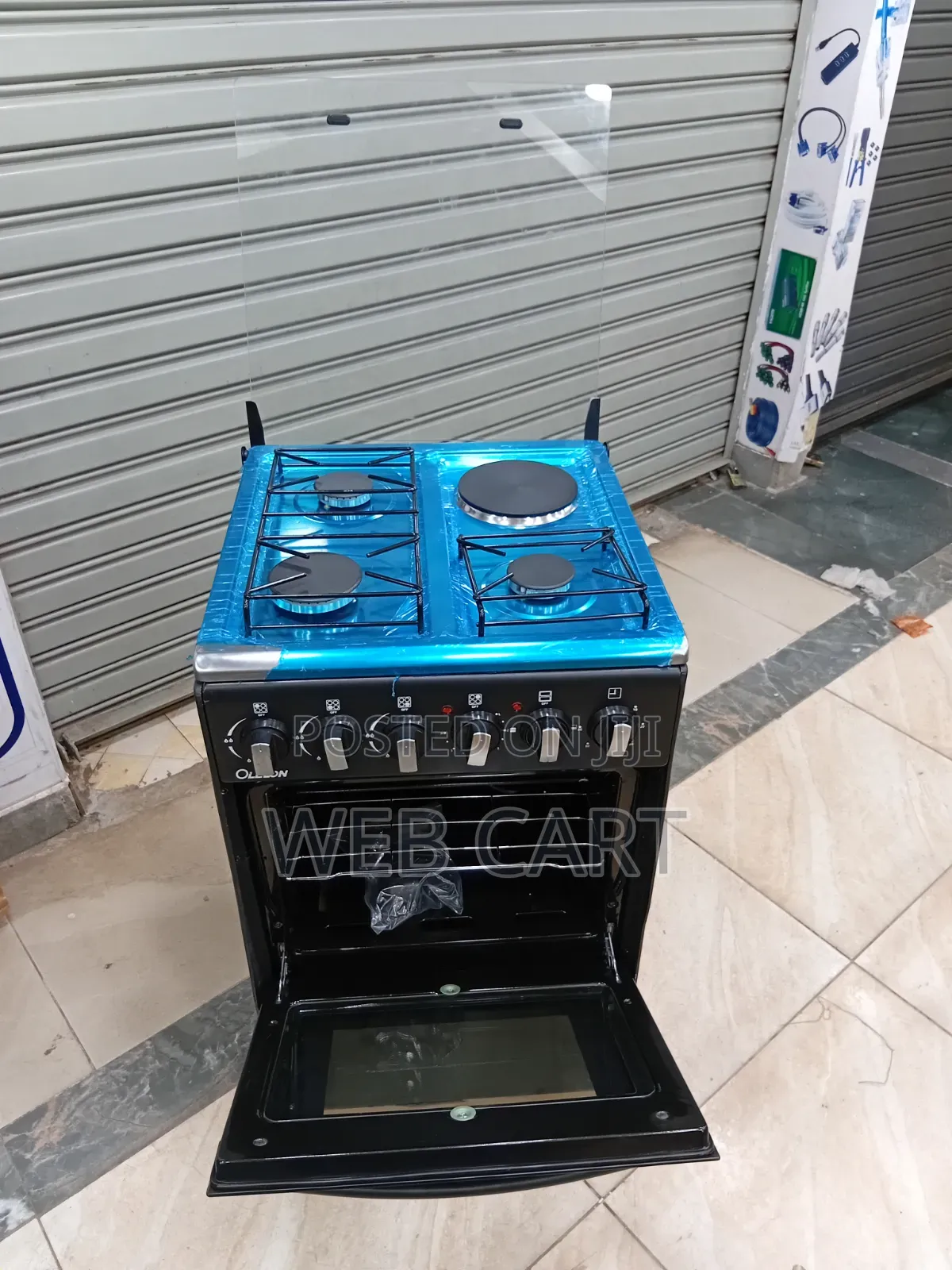 Olelon 50x55 3+1 Standing Cooker With 3 Gas Burners and 1 Electric