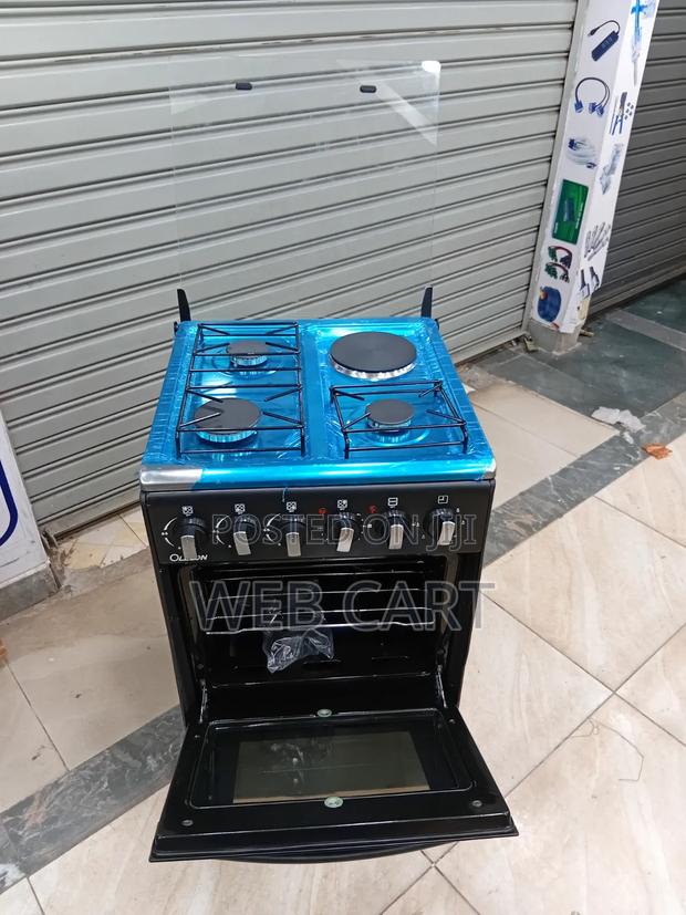 Olelon 50x55 3+1 Standing Cooker With 3 Gas Burners and 1 Electric