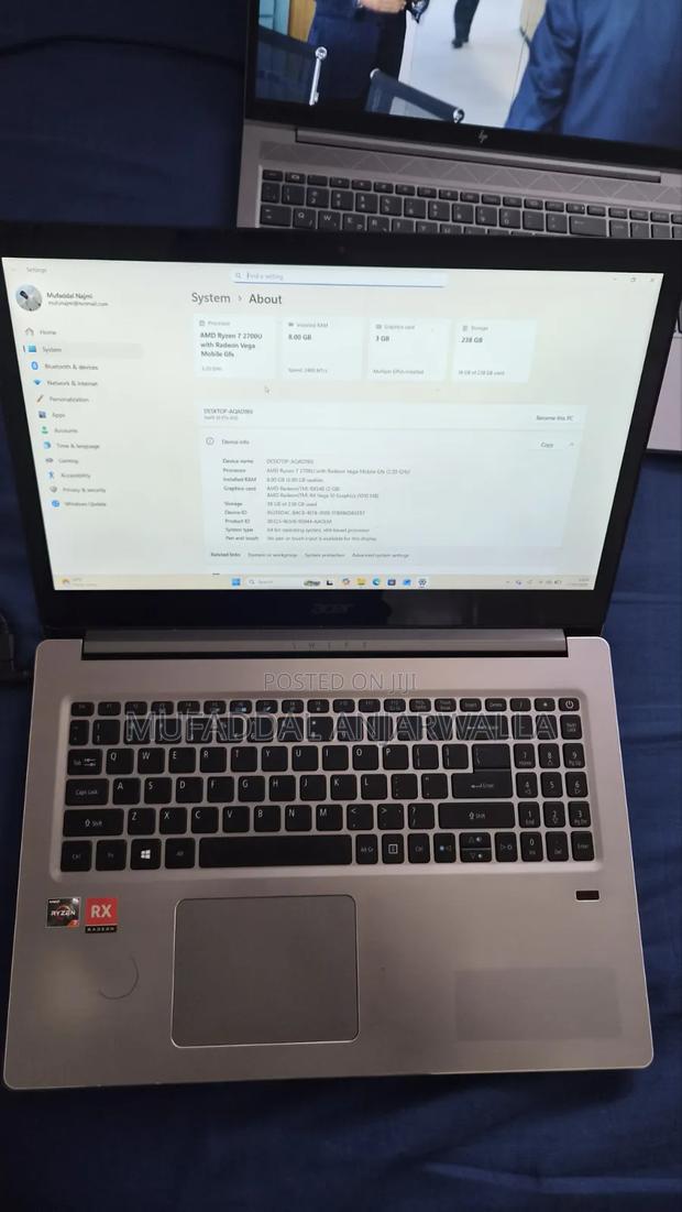 Laptop Acer Swift 3 8GB AMD Ryzen 7 SSD 256GB - thumbnail 3