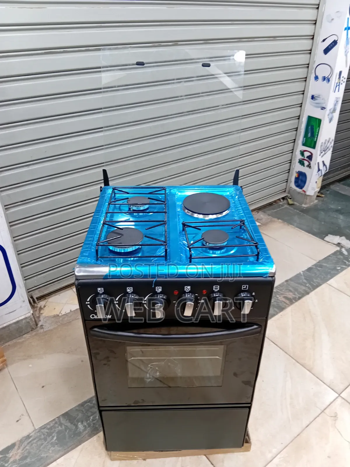 Olelon 50*55 Standing Cooker – 3 Gas + 1 Electric