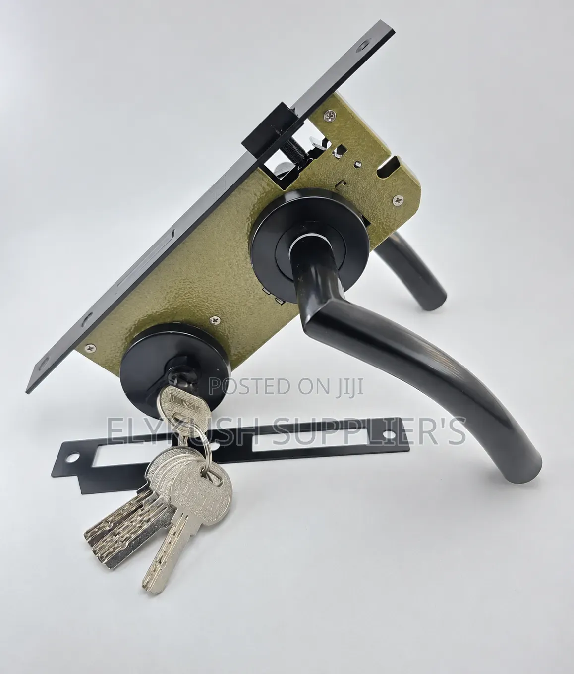 0201 Black Mortise Door Lock Handle