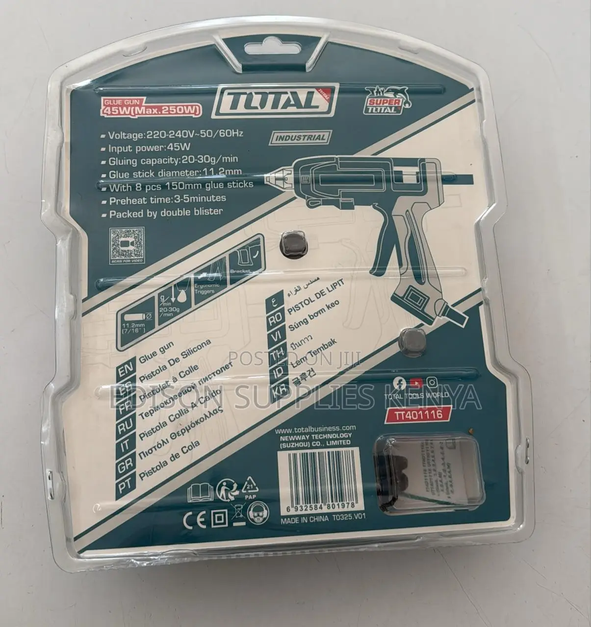 Glue Gun Heavy Duty Hot Melt 250 Watts (45watts) + 8 Free Glue Sticks