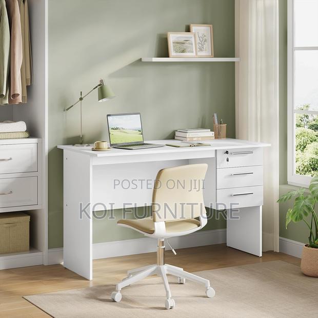 Office Desk : 1.2m-Mone1 Study Desk - (White)