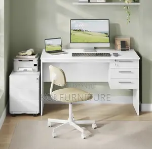 Office Desk : 1.2m-Mone1 Study Desk - (White)