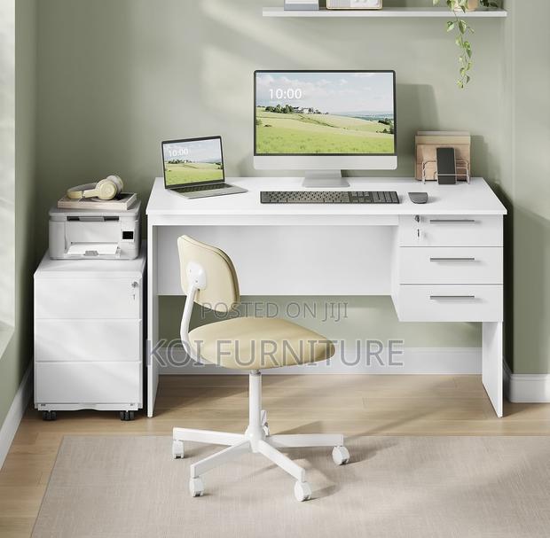 Office Desk : 1.2m-Mone1 Study Desk - (White) - thumbnail 2