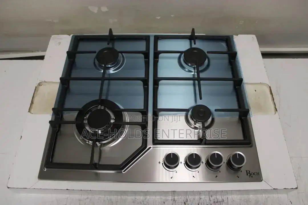 60cm Roch Built-in 4 Burner Stainless Steel Cooker - Cast Iron Grid