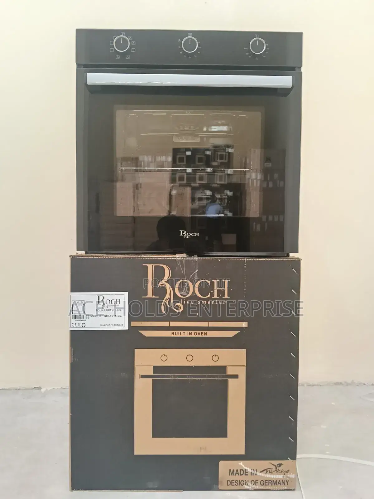 Inbuilt 60cm Roch (Rbo-615 Bl) Electric Oven - Updown Grill/ Turbo Fan