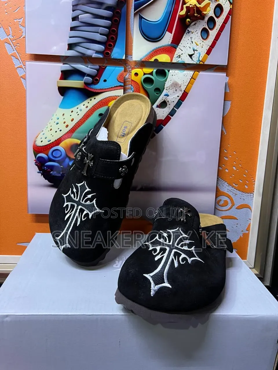 Chrome Hearts Birkenstock Clogs