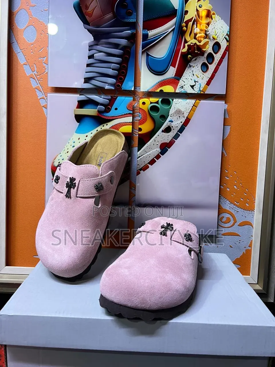 Chrome Hearts Birkenstock Clogs