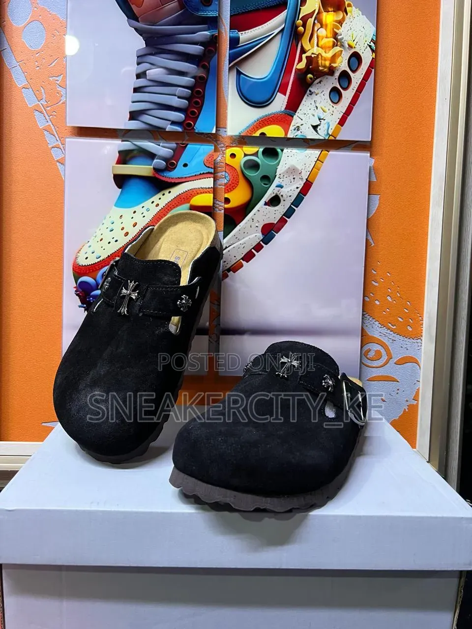 Chrome Hearts Birkenstock Clogs