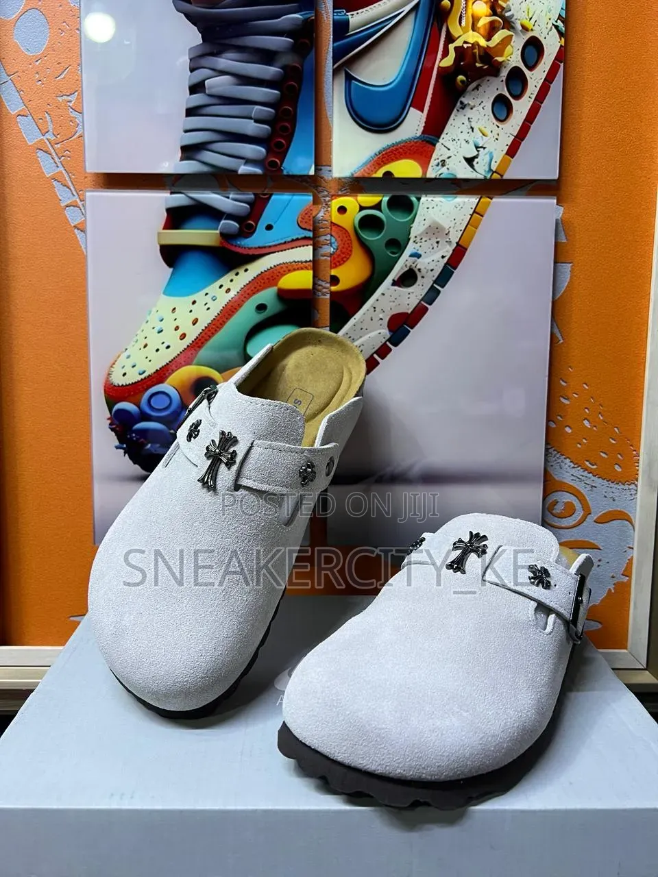 Chrome Hearts Birkenstock Clogs