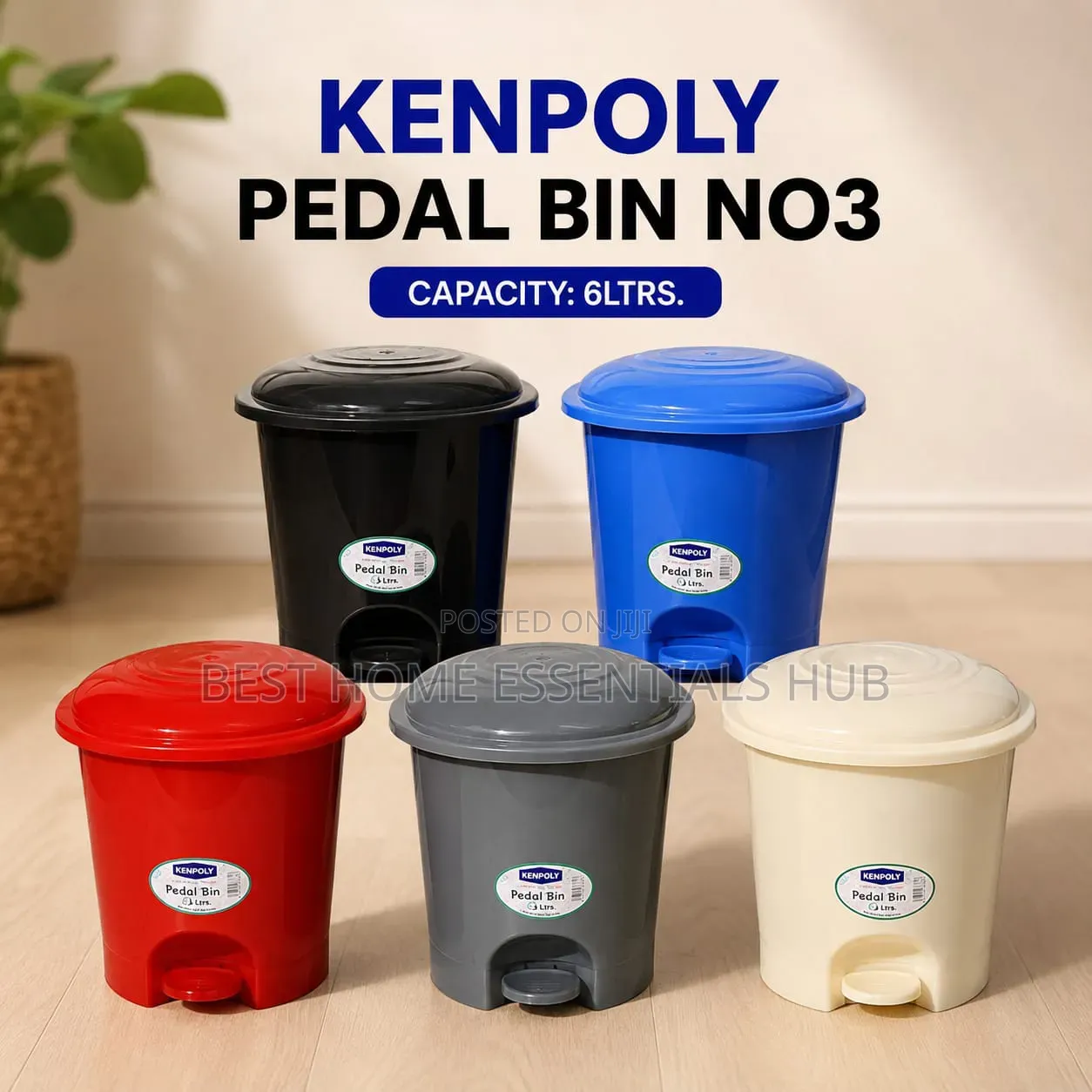 6l Kenpoly Pedal Dustbin