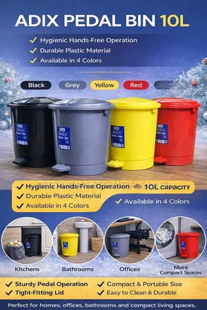 Adix Pedal Dust Bin – 10 Litres