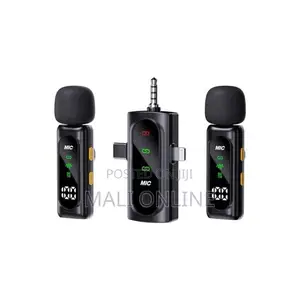Wireless Lavalier Dual Microphone 3-in-1 Receiver Magnetic Clip-On