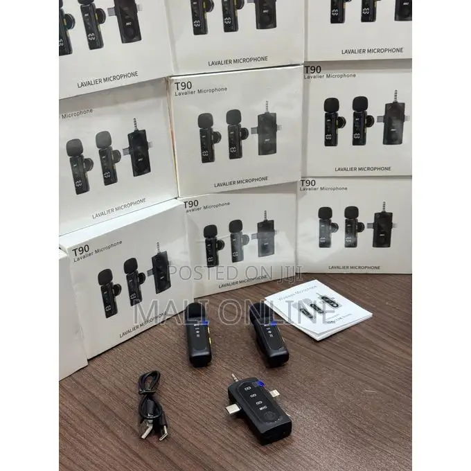 Wireless Lavalier Dual Microphone 3-in-1 Receiver Magnetic Clip-On