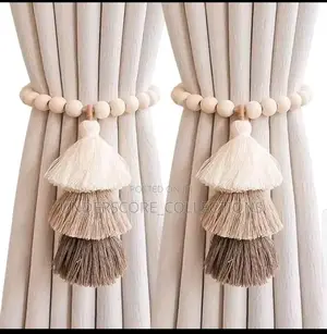 2pc Strong Magnet Curtain Ties With Elastic Rope