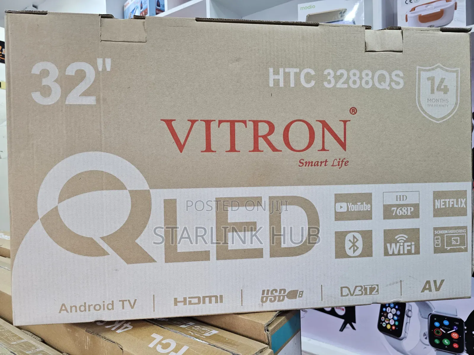 Vitron Htc3288qs, 32 Inch Qled Smart Android Tv - (1yr Wrty)