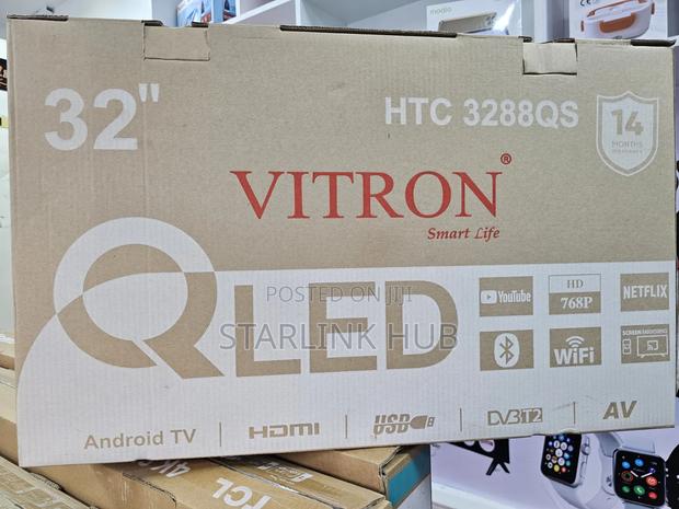 Vitron Htc3288qs, 32 Inch Qled Smart Android Tv - (1yr Wrty)