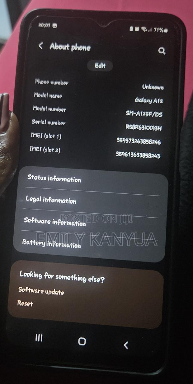 Samsung Galaxy A12 64 GB Blue - thumbnail 3