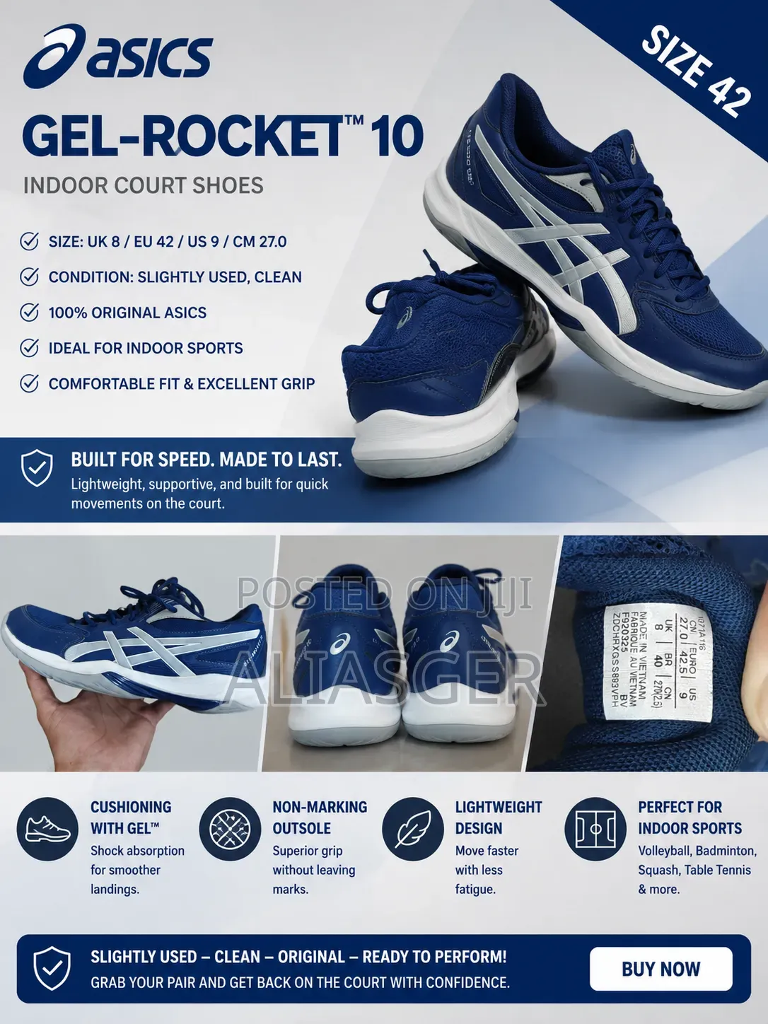 Asics Gel-Rocket 10 Indoor Court Shoes