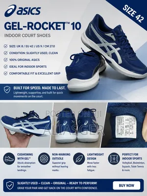 Asics Gel-Rocket 10 Indoor Court Shoes