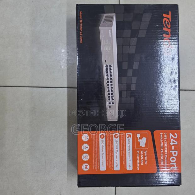 Tenda 24 Port Poe Gigabit Switch Tef1126p-24-250w Original