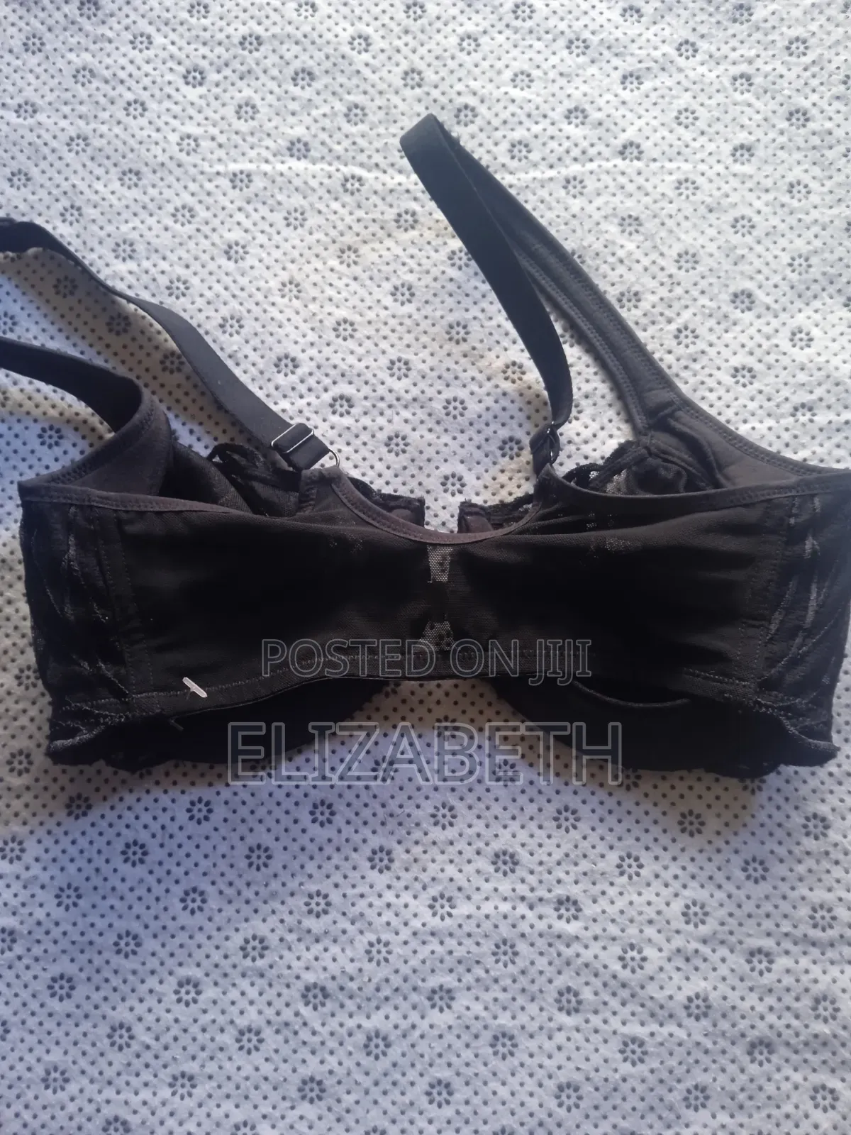 Premium Black Paramour Underwire Bra (Lace-Effect)