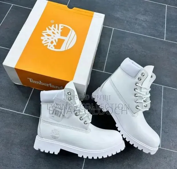 Timberland Waterproof White Boots - Premium Casual Outdoor Shoes
