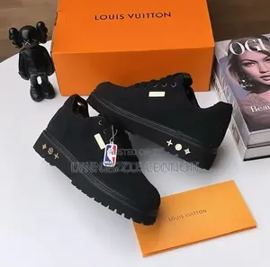 Louis Vuitton Black Suede Trainers - Luxury Streetwear Sneakers