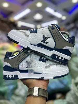 Louis Vuitton White/Blue Trainers - Luxury Streetwear Sneakers
