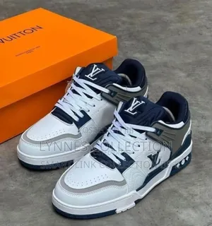 Louis Vuitton White/Blue Trainers - Luxury Streetwear Sneakers