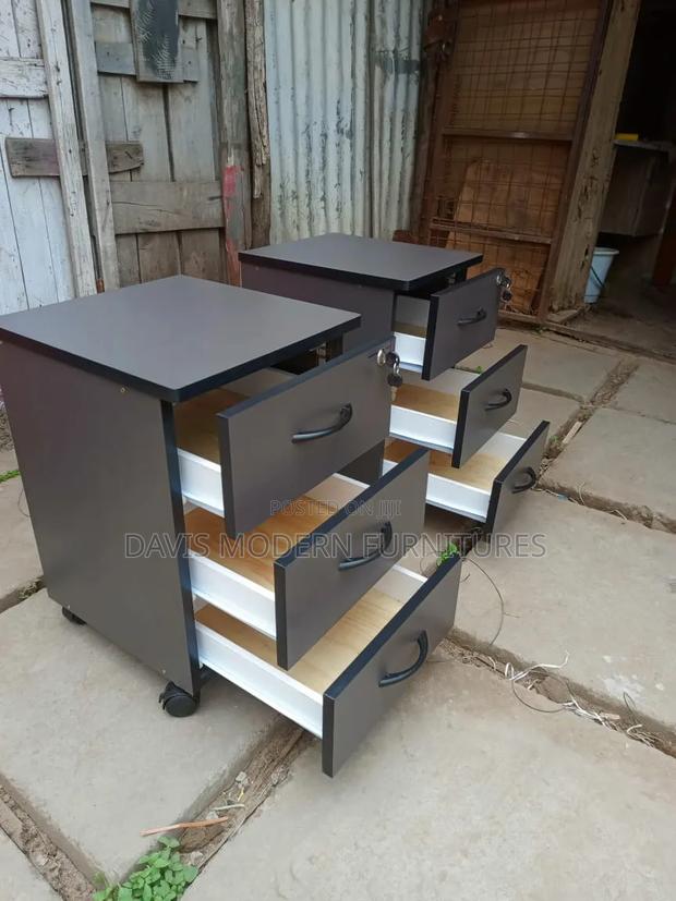 Identical Dark Gray Mobile Office Desk