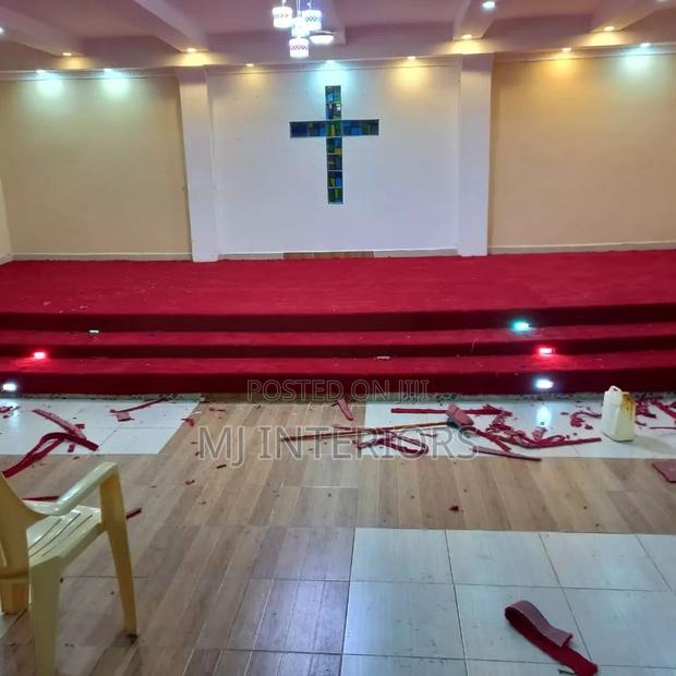 Luxury Red Delta Church Interior Carpet