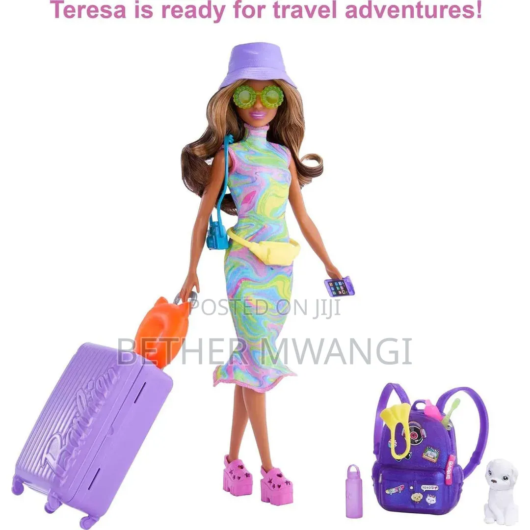Barbie Doll Travel Set With Teresa Doll Puppy