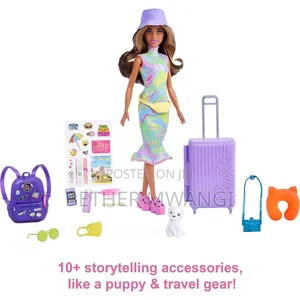 Barbie Doll Travel Set With Teresa Doll Puppy