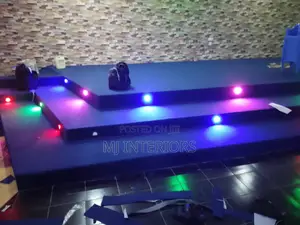 Professional Blue Navy Church Altar Carpet Installation