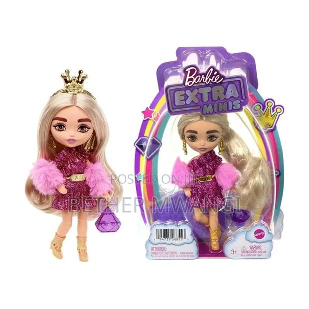 Barbie Extra Mini Doll With Moto Jacket, Accessories Doll Stand - thumbnail 2