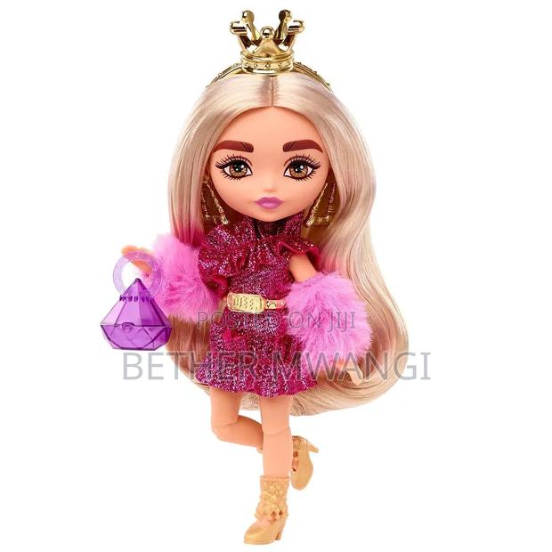 Barbie Extra Mini Doll With Moto Jacket, Accessories Doll Stand - thumbnail 3