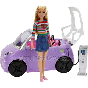 Barbie Electric Vehicle With Charging Station