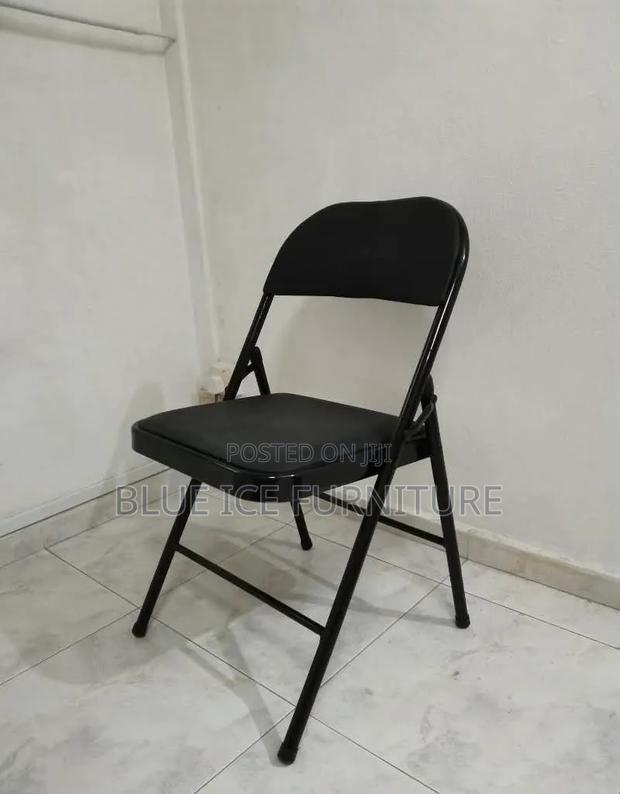 Metallic Foldable Black Chair