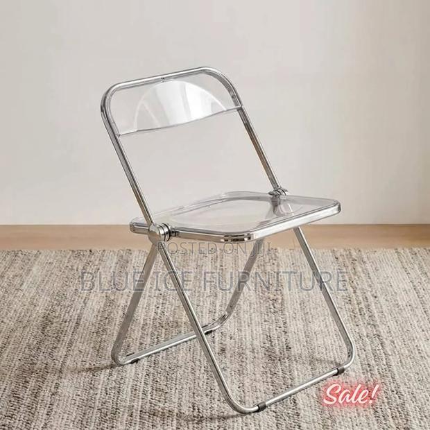 New Clear Foldable Chair Silver