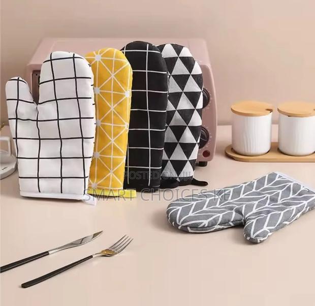 2pcs Cotton Linen Oven Gloves - thumbnail 3
