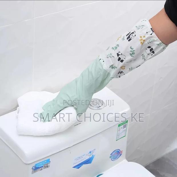Long Silicon Waterproof Kitchen/Household Gloves - thumbnail 4